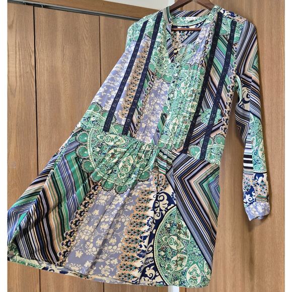 Anthropologie Tiny Caviana Floral Paisley Tunic Shirt Dress - Picture 4 of 11